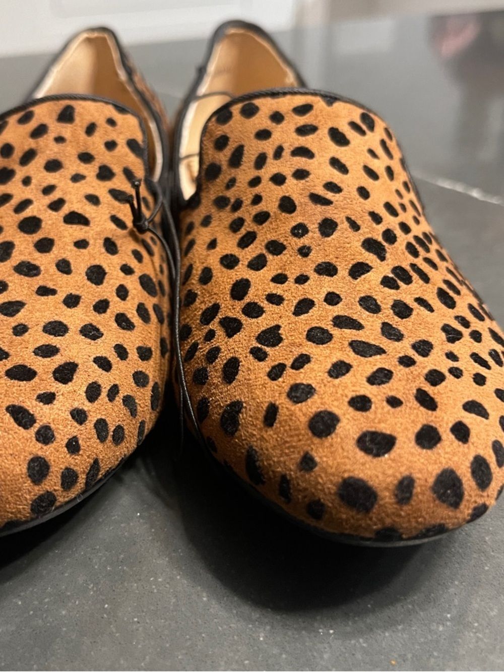 Isaac Mizrahi Leopard Print Suede Loafers - Brown/Black - Picture 9 of 11
